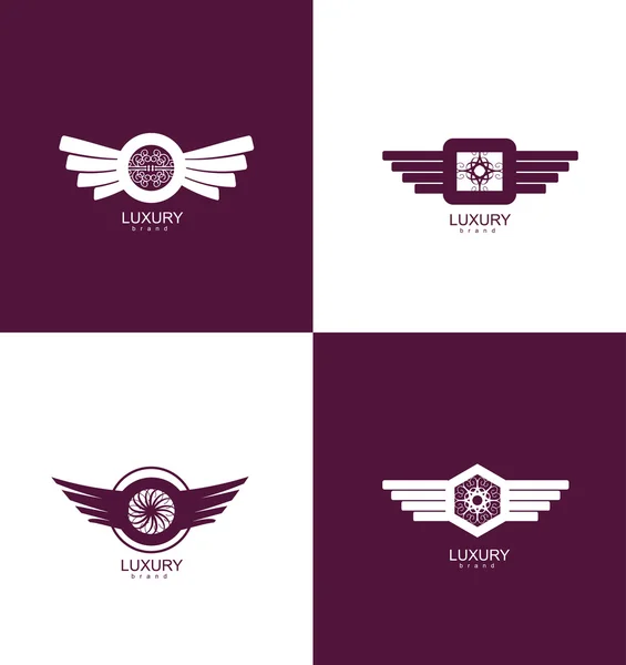 Luksusowe marki logo projektu zestaw ikon — Wektor stockowy