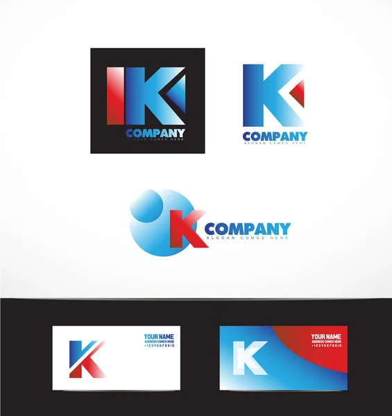 Letter K logo icon set — Stock Vector