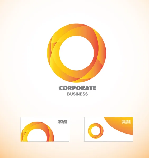 Ikony logo podnikatelské oranžový kruh — Stockový vektor