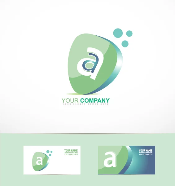 Letra pequeña un logotipo — Vector de stock