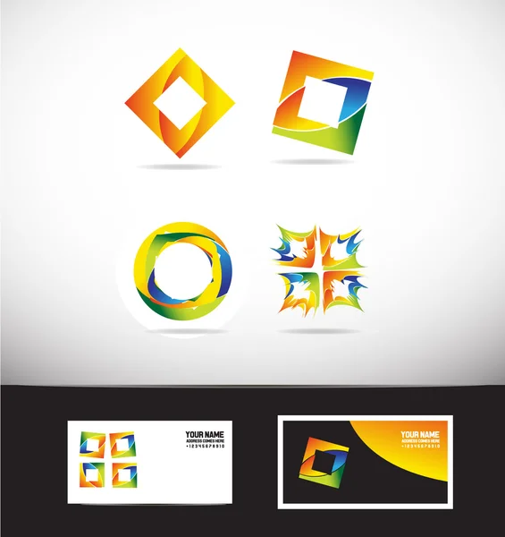 Firemními barvami loga ikona — Stockový vektor