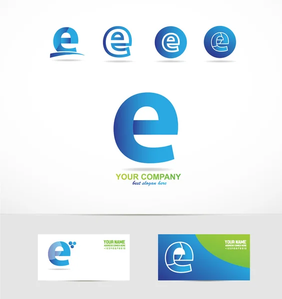 Letter e small logo — Stock Vector