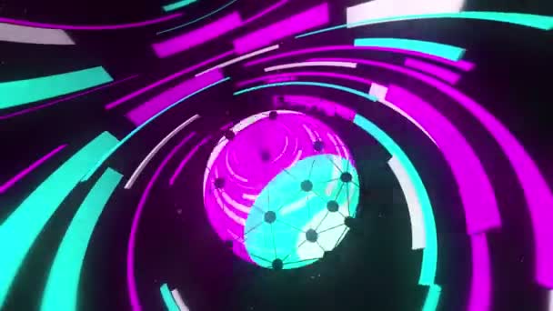 Abstract background with purple circles — Stock Video