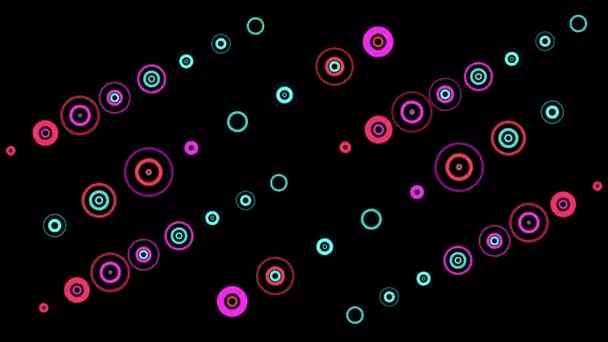 Абстрактный фон с фиолетовыми кругами — стоковое видео