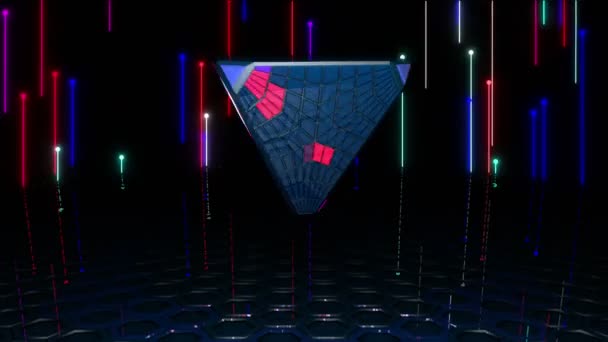 Abstract kleurrijk driehoek — Stockvideo