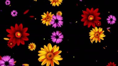 Renkli çiçekler büyüyor 