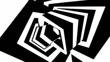 Geometrik şekiller hipnotik ritmik hareketi