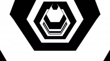 Geometrik şekiller hipnotik ritmik hareketi