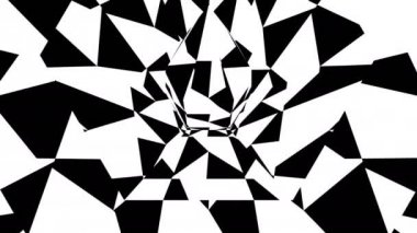 Geometrik şekiller hipnotik ritmik hareketi