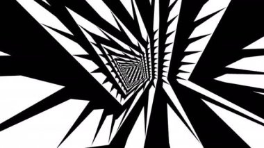 Geometrik şekiller hipnotik ritmik hareketi