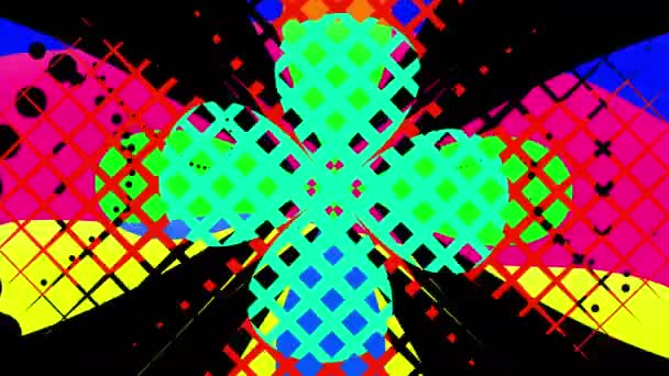 Безшовні петлі барвисті фігури — стокове відео