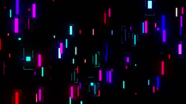 Moving neon stripes — Stock Video