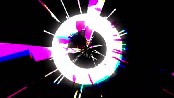 Dansende ring met flash verlichting — Stockvideo