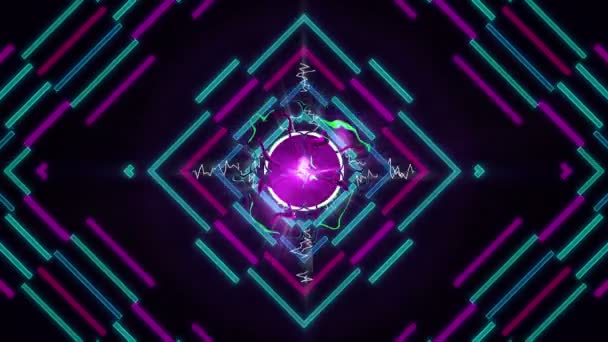 Colourful kaleidoscopic lines — Stock Video