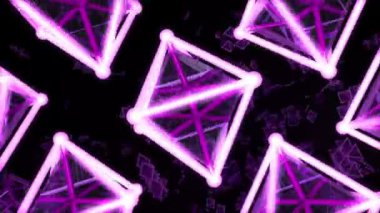 Neon dönen çokgenler