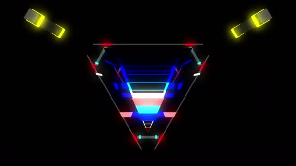 Glänsande oscillerande pyramid — Stockvideo