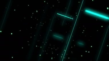 Neon çizgili uzayda döndürme