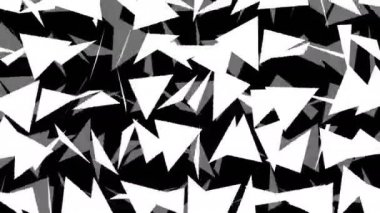 siyah ve beyaz üçgen düzensizce hareket