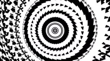 Geometrik şekiller hipnotik ritmik hareketi