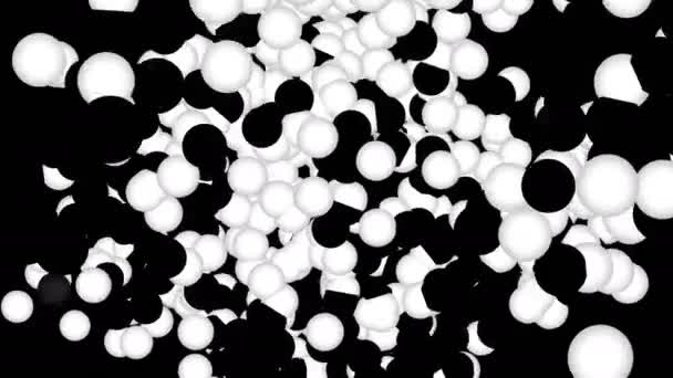 Bubliny, otáčení a blikající chaoticky — Stock video