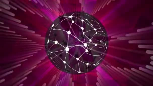 Bunte Energie abstrakt mit einem kugelförmigen Plasma — Stockvideo