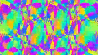 Renkli torus dijital görsel animasyon. Başlıklarda, sunumlarda veya VJ kullanımında kullanmak için ideal döngüsüz renksiz geometrik patlayıcı etkisi görüntüsü. 