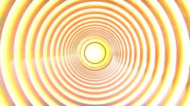 Güneş tüneli dijital görsel animasyonu. Başlıklarda, sunumlarda veya VJ kullanımında kullanmak için ideal döngüsüz renksiz geometrik patlayıcı etkisi görüntüsü. 