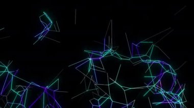 Spiral neon dijital görsel animasyon. Başlıklarda, sunumlarda veya VJ kullanımında kullanmak için ideal döngüsüz renksiz geometrik patlayıcı etkisi görüntüsü. 