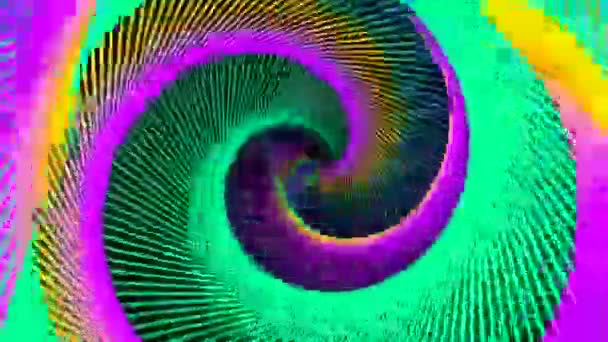 Colored Torus Digital Visual Animation Looped Seamless Abstract Colored Geometric — Stock Video