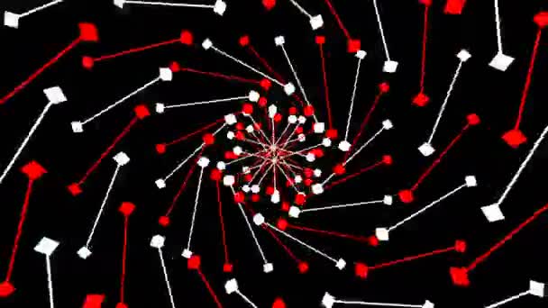 Простий Орнамент Цифрової Візуальної Анімації Петлі Безшовні Абстрактні Геометричні Вибуховий — стокове відео