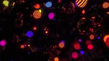 Seçici form dijital görsel animasyon. Başlıklarda, sunumlarda veya VJ kullanımında kullanmak için ideal döngüsüz renksiz geometrik patlayıcı etkisi görüntüsü. 