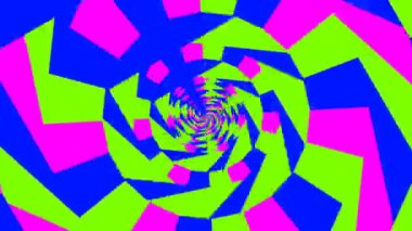 Radikal soyut dijital görsel animasyon. Başlıklarda, sunumlarda veya VJ kullanımında kullanmak için ideal döngüsüz renksiz geometrik patlayıcı etkisi görüntüsü. 