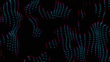 Arka plan LED dijital görsel animasyon. Başlıklarda, sunumlarda veya VJ kullanımında kullanmak için ideal döngüsüz renksiz geometrik patlayıcı etkisi görüntüsü. 