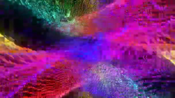 Universum Vorm Digitale Visuele Animatie Naadloze Abstracte Gekleurde Geometrische Explosieve — Stockvideo