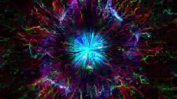Pulse Firework Digital Visual Animation Looped Seamless Abstract Colored Geometric — Stock Video