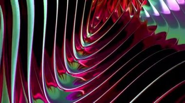 Fraktal dijital görsel animasyon. Başlıklarda, sunumlarda veya VJ kullanımında kullanmak için ideal döngüsüz renksiz geometrik patlayıcı etkisi görüntüsü. 