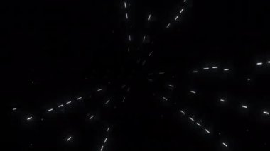 Gürültü şekilli dijital görsel animasyon. Başlıklarda, sunumlarda veya VJ kullanımında kullanmak için ideal döngüsüz renksiz geometrik patlayıcı etkisi görüntüsü. 