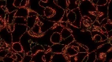 Piksel gürültüsü dijital görsel animasyon. Başlıklarda, sunumlarda veya VJ kullanımında kullanmak için ideal döngüsüz renksiz geometrik patlayıcı etkisi görüntüsü. 