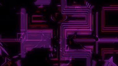 Web titreşimli dijital görsel animasyon. Başlıklarda, sunumlarda veya VJ kullanımında kullanmak için ideal döngüsüz renksiz geometrik patlayıcı etkisi görüntüsü. 