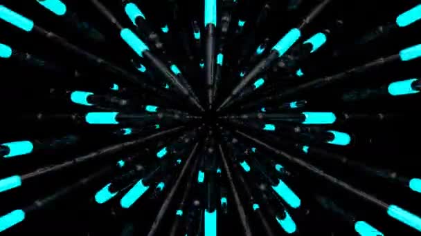 Animação Visual Digital Neon Loop Imagens Efeito Explosivo Geométrico Colorido — Vídeo de Stock