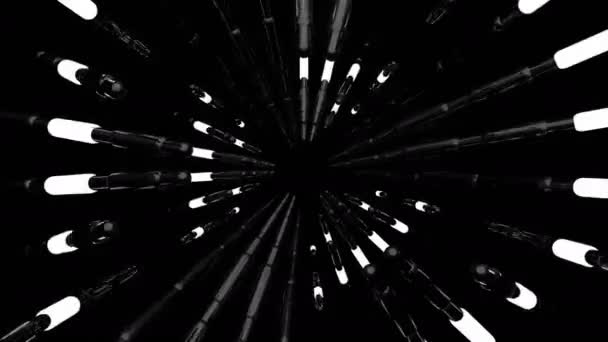 Animation Visuelle Numérique Boucle Néon Images Abstraites Effet Explosif Géométrique — Video