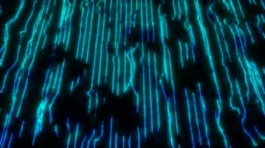 Dalga çizgileri dijital görsel animasyon. Başlıklarda, sunumlarda veya VJ kullanımında kullanmak için ideal döngüsüz renksiz geometrik patlayıcı etkisi görüntüsü. 