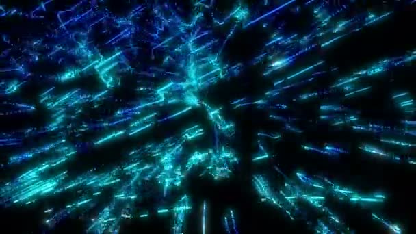 Волновые Линии Цифровой Визуальной Анимации Цикл Бесшовных Абстрактных Цветных Геометрических — стоковое видео