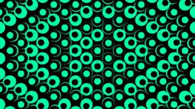 Yeşil LED dijital görsel animasyon. Başlıklarda, sunumlarda veya VJ kullanımında kullanmak için ideal döngüsüz renksiz geometrik patlayıcı etkisi görüntüsü. 