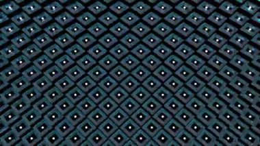 Yansıma şablonu dijital görsel animasyon. Başlıklarda, sunumlarda veya VJ kullanımında kullanmak için ideal döngüsüz renksiz geometrik patlayıcı etkisi görüntüsü. 