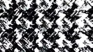 Tekno parıltılı dijital görsel animasyon. Başlıklarda, sunumlarda veya VJ kullanımında kullanmak için ideal döngüsüz renksiz geometrik patlayıcı etkisi görüntüsü. 