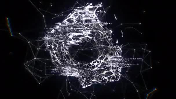 Animație Vizuală Digitală Puls Generativ Imagini Efect Exploziv Geometric Colorat — Videoclip de stoc