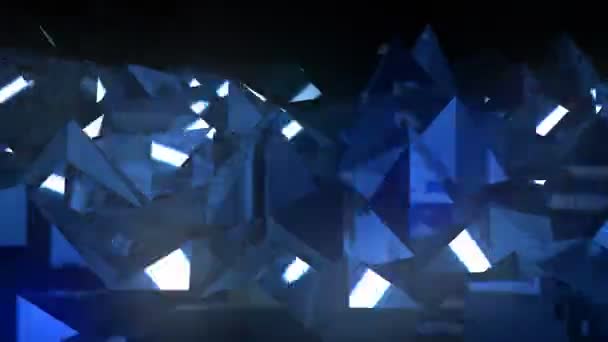 Космічне Сяйво Цифрової Візуальної Анімації Петлі Безшовні Абстрактні Геометричні Вибуховий — стокове відео