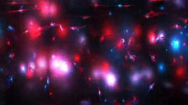 Yıldızlar dijital görsel animasyonu izler. Başlıklarda, sunumlarda veya VJ kullanımında kullanmak için ideal döngüsüz renksiz geometrik patlayıcı etkisi görüntüsü. 