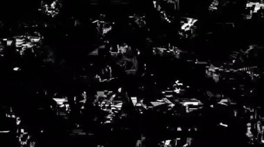 Beyaz dalgalar dijital görsel animasyon. Başlıklarda, sunumlarda veya VJ kullanımında kullanmak için ideal döngüsüz renksiz geometrik patlayıcı etkisi görüntüsü. 